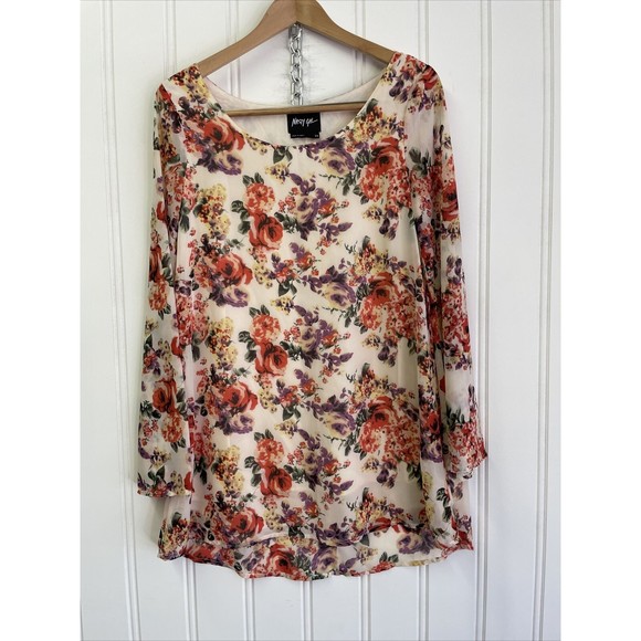 Nasty Gal Long Sleeve Maxi Tea Dress‎ Floral Sz XS Boho - Picture 1 of 9